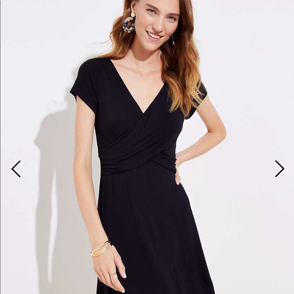 LOFT criss cross black dress(new with tags)